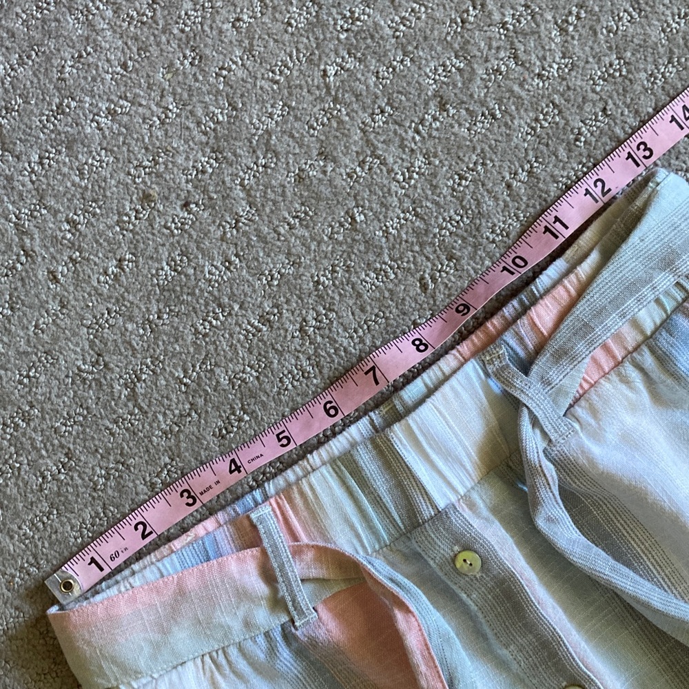 CLOTH & STONE curved hem belted pastel midi skirt, XS. - Picture 8 of 10
